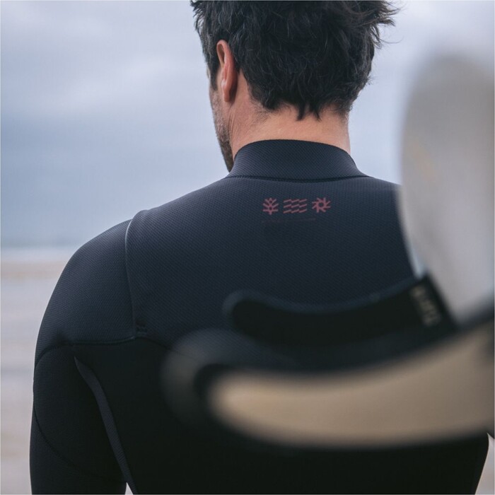 2024 C-Skins Mens NuWave Session 5/4/3mm Chest Zip Wetsuit C-NSE54MCZ - Black / Meteor x / Rust